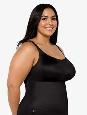Ruby Ribbon Ultimate Cami Black Smoothing Wire Free Shapewear Tank Top 42